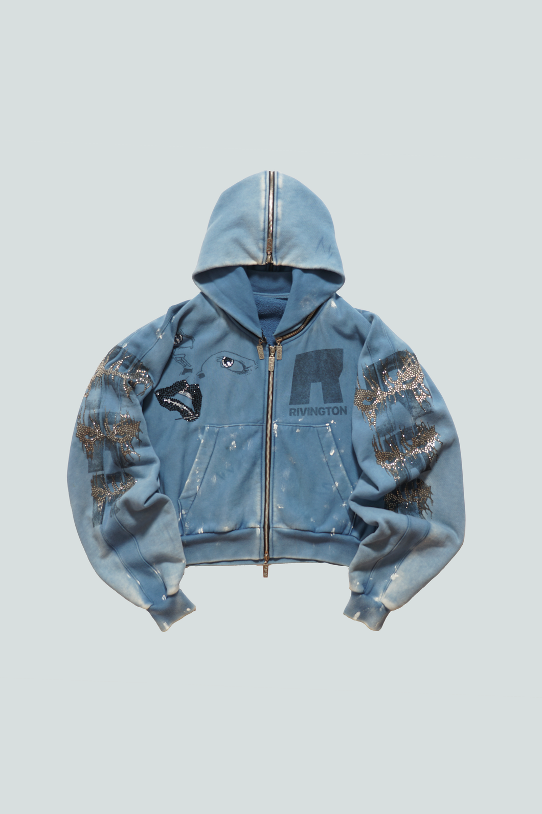Eyes Wide Open Rose Zip Hoodie - Image 4