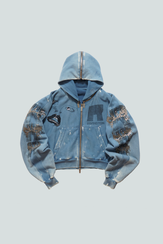 Eyes Wide Open Rose Zip Hoodie - Image 4