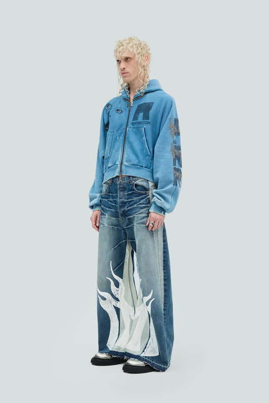 Eyes Wide Open Rose Zip Hoodie - Image 3