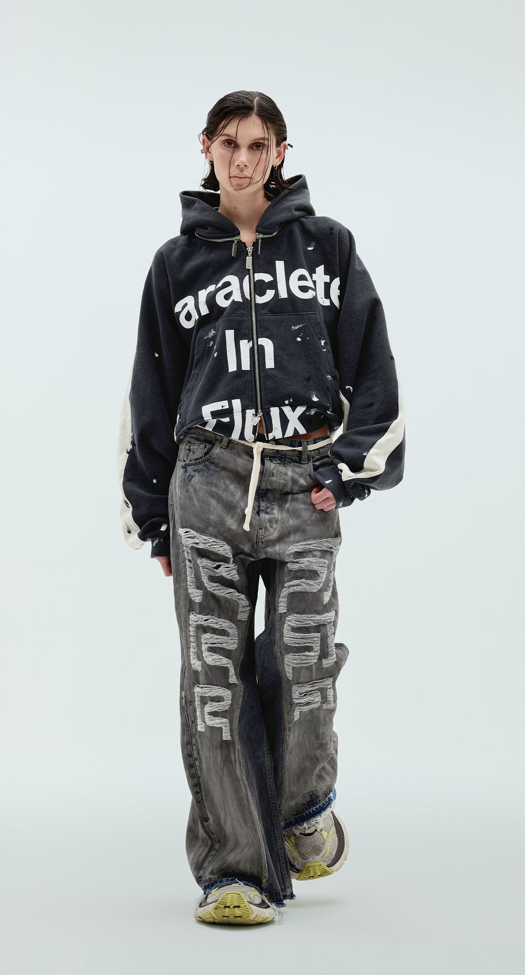 Paraclete In Flux Rose Zip Hoodie - Image 1